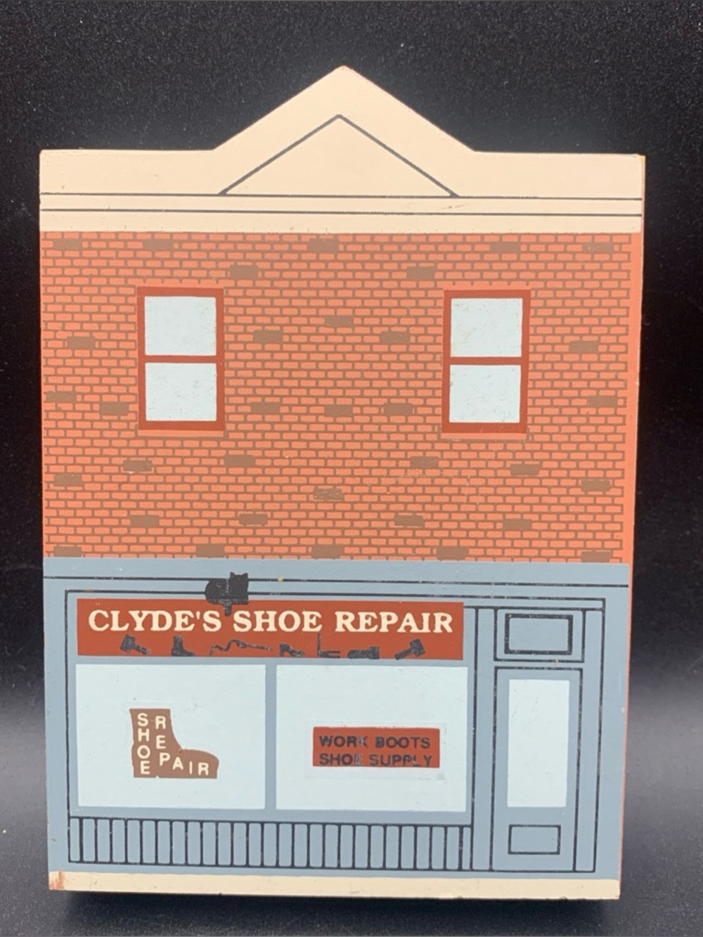 Vintage Cat's Meow Wood 1994 Elm Street Series Clyde's Shoe Repair